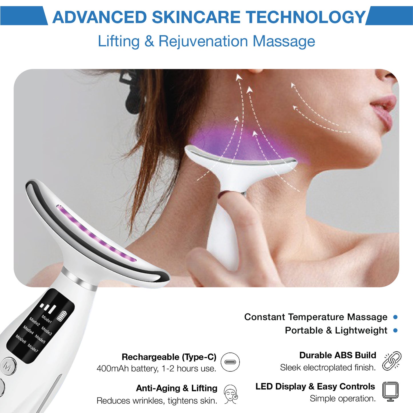 Rejuvena™ LIFTGLOW-NLB07 PRO NECK & FACE LIFTING MASSAGER PWN002