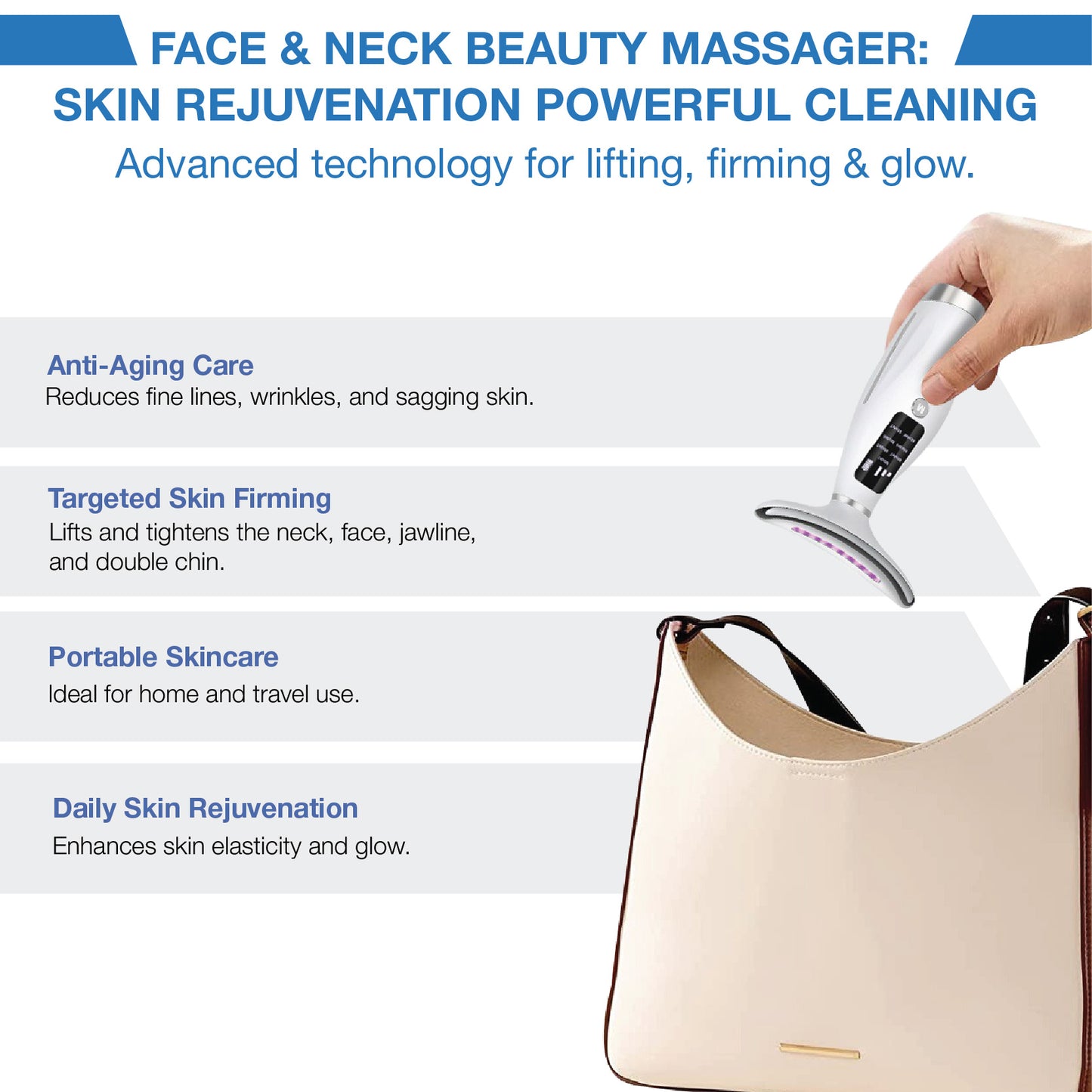 Rejuvena™ LIFTGLOW-NLB07 PRO NECK & FACE LIFTING MASSAGER PWN002