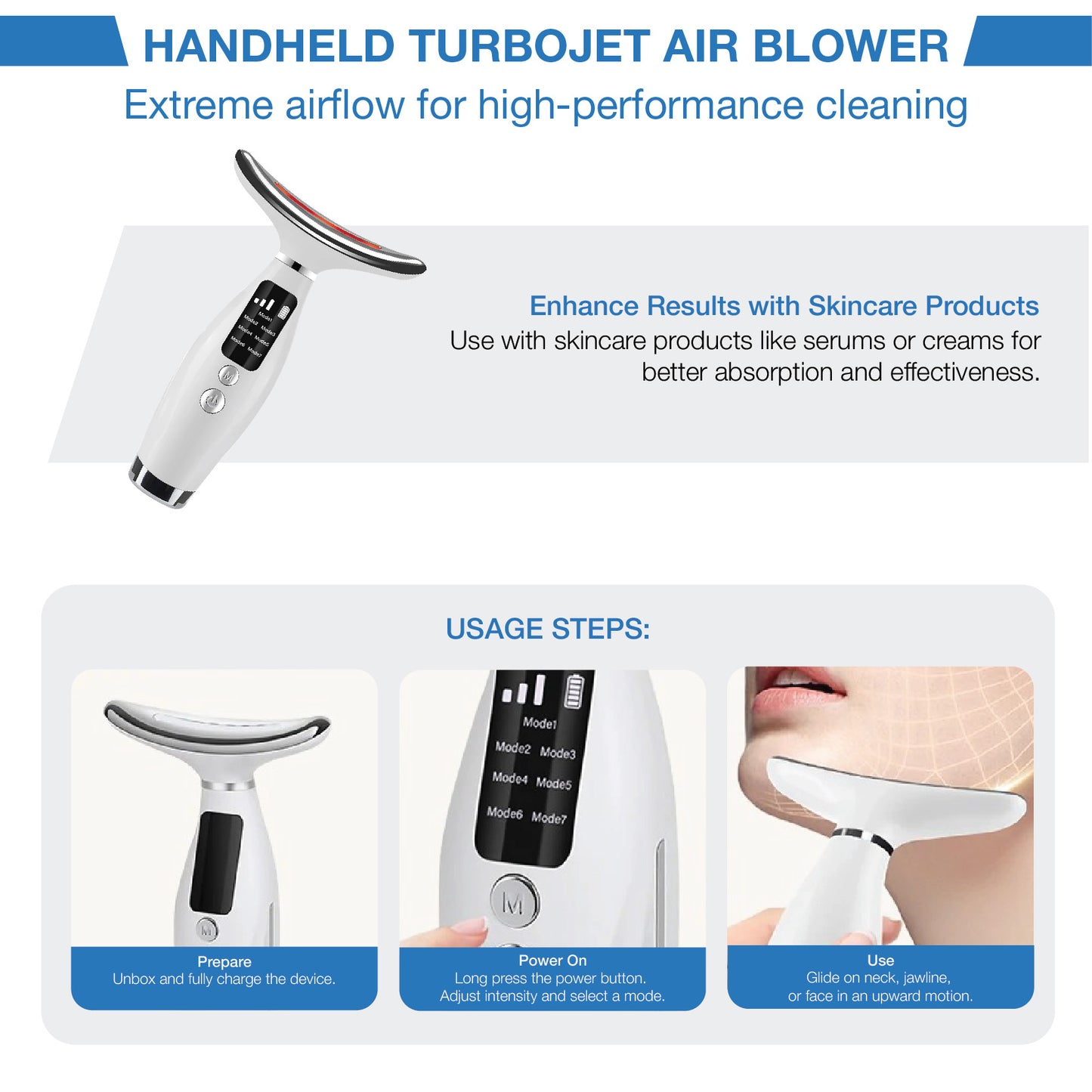 Rejuvena™ LIFTGLOW-NLB07 PRO NECK & FACE LIFTING MASSAGER PWN002