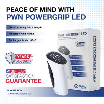PWN GripForce™ Pro LED Measure, Track, and Improve Your Grip Strength!