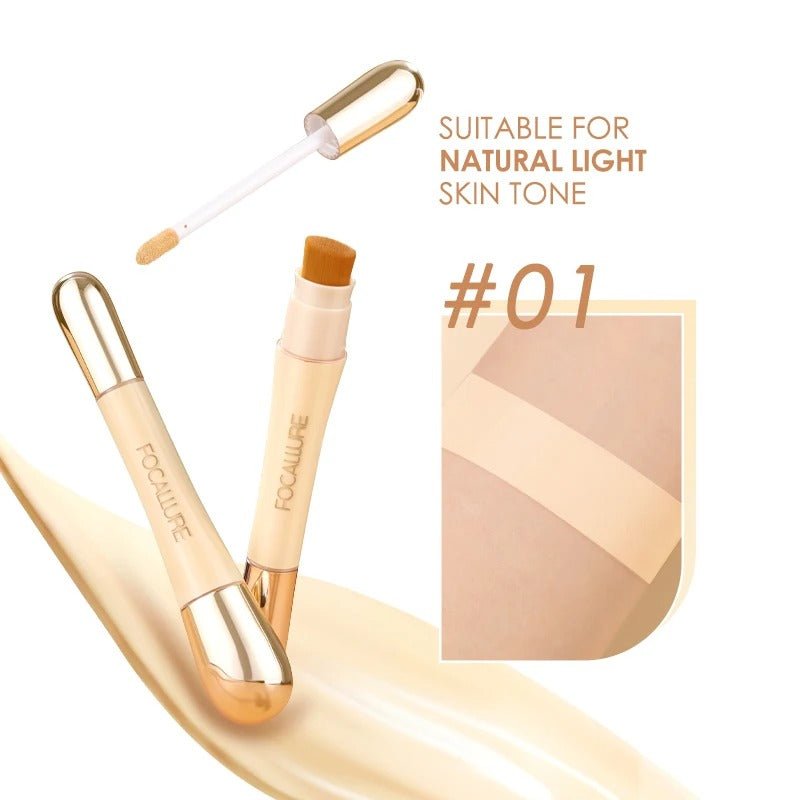 FOCALLURE Matte Flawless Face Concealer Long-lasting Full Coverage Concealing Liquid Foundation Cream for Face Makeup Cosmetics